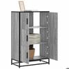 VidaXL Highboard Sonoma Grey 68x35x106.5 Cm Engineered Wood and Metal, Sideboard, Tall Storage Cabinet, 849072