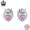 Серьги-пусеты Everjoy в форме сердца с короной из стерлингового серебра 925 пробы SCE174