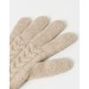 Daks Beige Cashmere Gloves With Embroidery Dcgv1f289i2