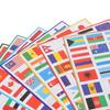 Наклейки Флаги Стран Мультинациональные Карты Территорий Национальные Узоры Наклейка на Лицо Самоклеящиеся Дорожные Наклейки 7 Листов/224 Шт.