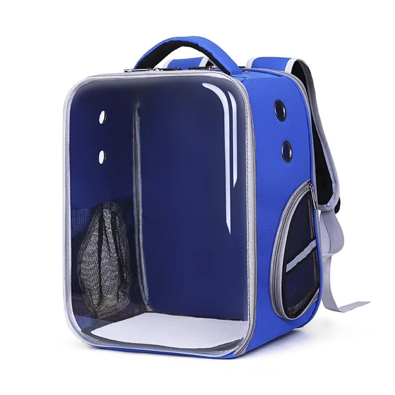 Новый складной дышащий рюкзак для домашних животных на два плеча, прозрачная сумка для кошек, сумка для прогулок, переносная сумка для маленьких собак