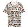 Mickey Family Overall Handle Short Sleeve T-shirt White Gray Women Used