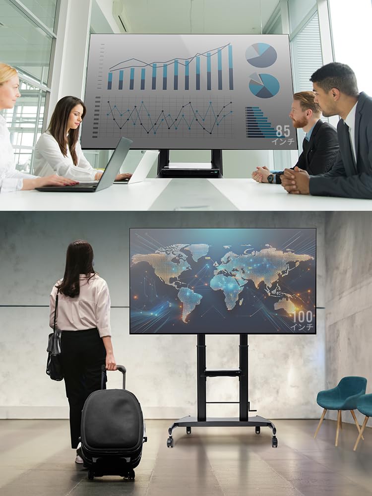 Совместимость с телевизором, большая, грузоподъемность 100, регулируемая по высоте, с большим углом наклона полки, коммерческая электронная доска, подставка E-supply, размер 55-100