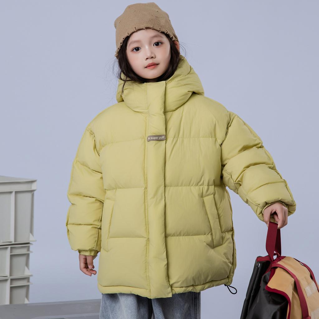 Зимняя детская куртка на утином пуху с капюшоном, пальто для девочек, водонепроницаемая теплая стеганая одежда, верхняя одежда для мальчиков