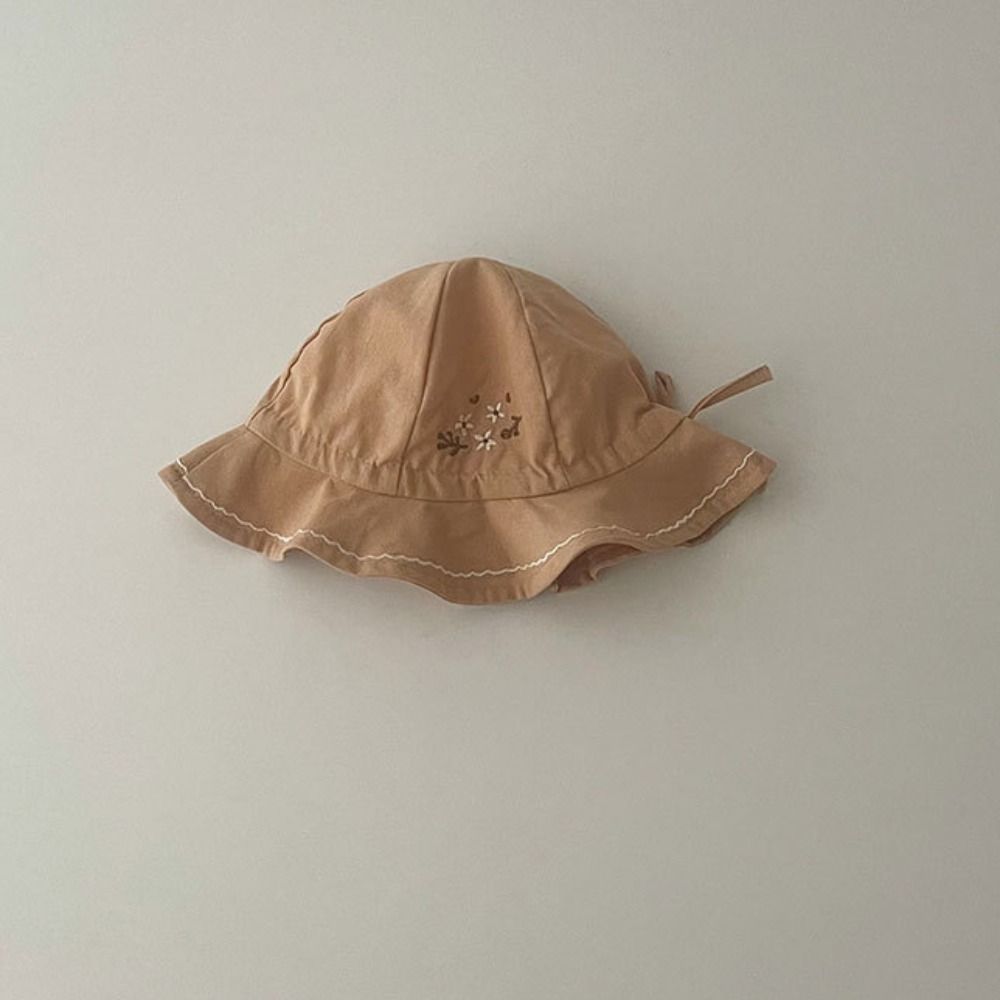 Pleated Infant Bucket Hat Love Heart Toddle Fisherman Hat Sweet Baby Sunhat  Baby