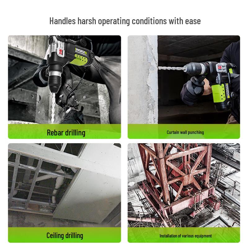 Электрический перфоратор WORX WU328 1200 В, штекер CN (адаптер в комплекте)