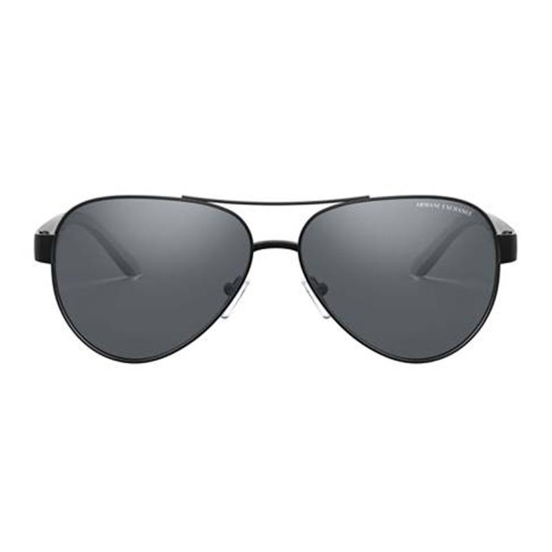 ARMANI EXCHANGE AE Металлические солнцезащитные очки-авиаторы с надписью на дужке Мужские Черные
