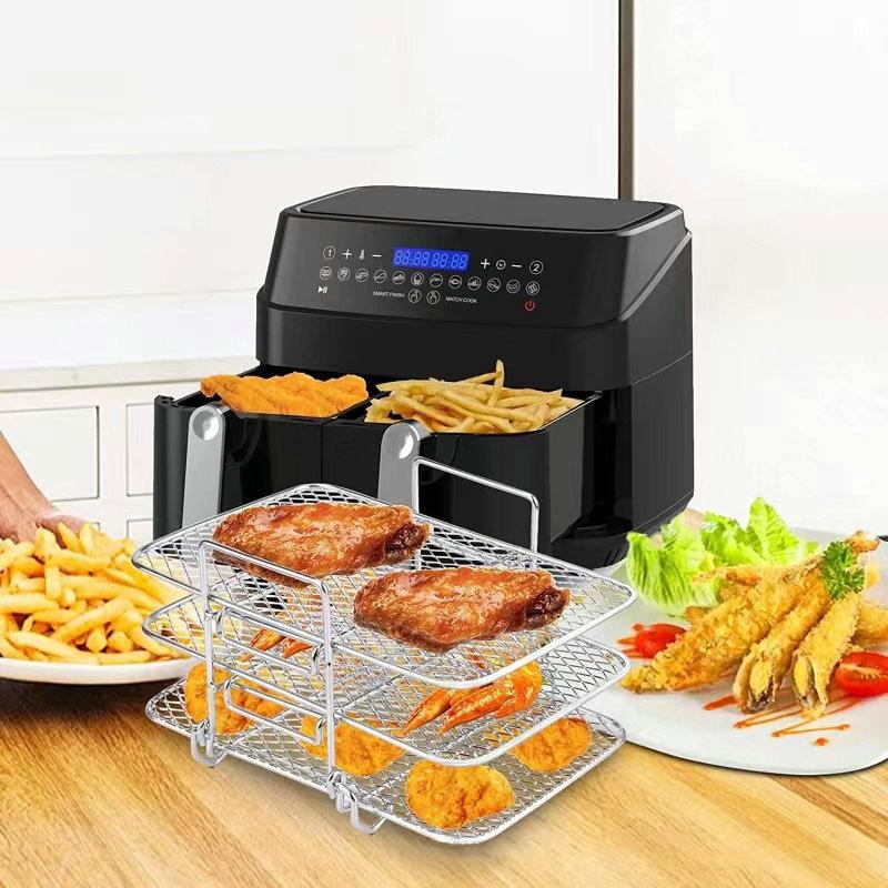 Фритюрница из нержавеющей стали, решетка для гриля, аэрогриль для выпечки, бытовые кухонные аксессуары, инструмент, уличная стойка для барбекю, кемпинга