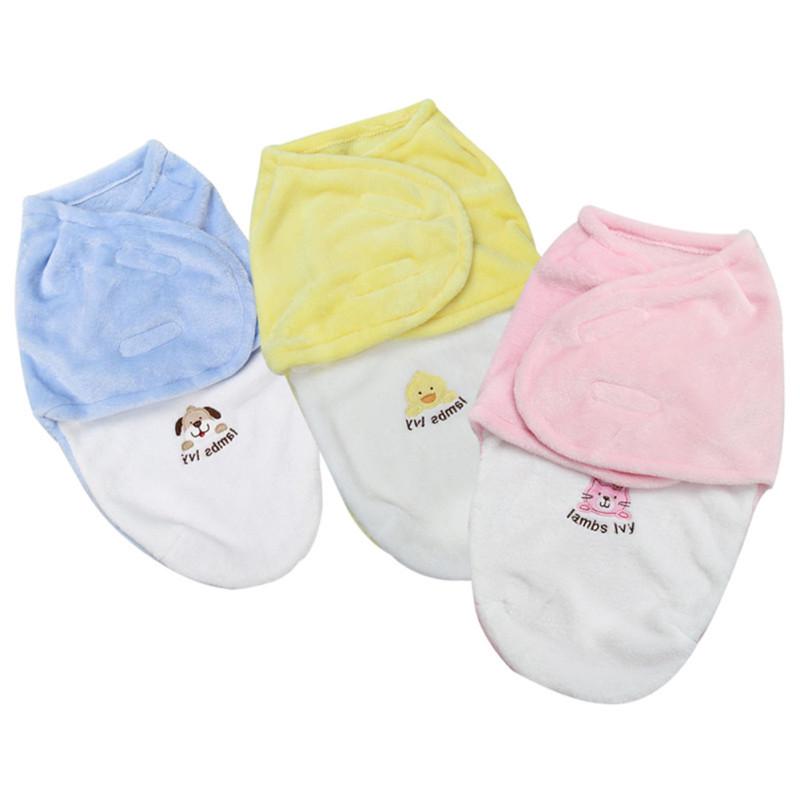 Детский спальный мешок Flano с вышивкой мультфильмов для новорожденных с регулируемыми крыльями