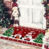 Рождественский ковер с красочным принтом, противоскользящий, декоративный, моющийся, износостойкий, новогодний, праздничный, дверной коврик, входной коврик, домашний декор, коврик для дома и улицы