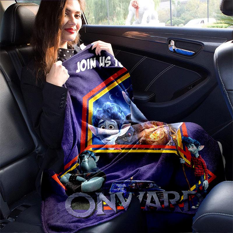 1pc, Onward Movie Characters Throw Blanket Perfect for Home Decor, Couch Cover, Outdoor Use, Travel, Camping