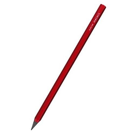 Sunstar Bungu Non-Sharpening Metal Pencil Hardness Equivalent 2H Metasil Metallic Red