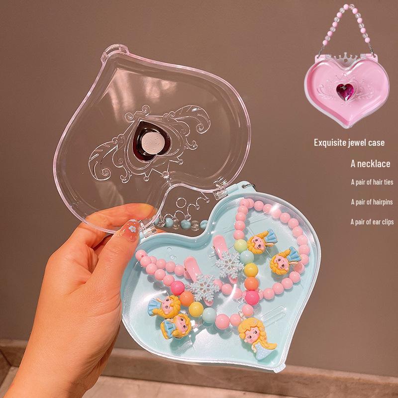 Детский милый мультяшный браслет-цепочка с подвесками-фруктами и Счастливым Драконом - Подарочная коробка на День Рождения