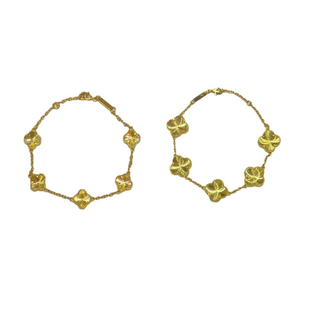 Color-preserving Trendy Four-leaf Clover Bracelet Fashion Niche Design Premium Bracelets for Women