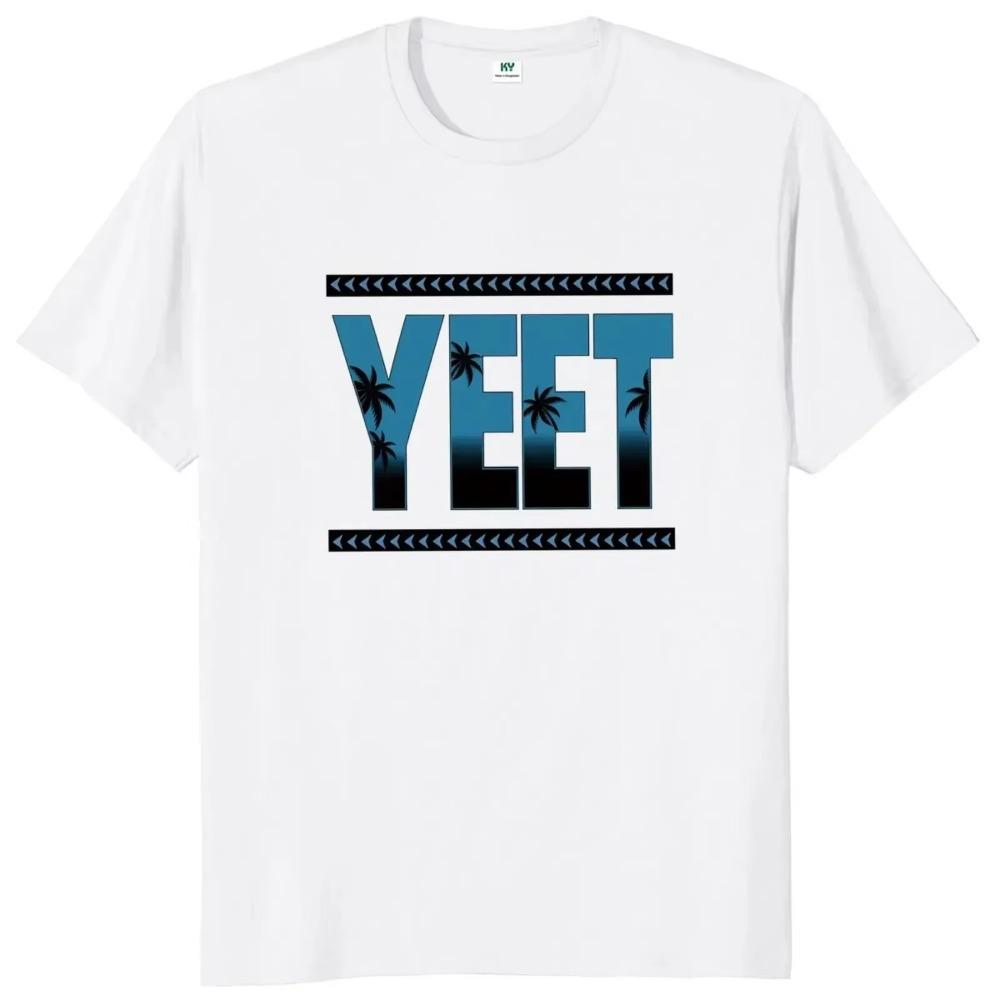 Ретро Футболка Yeet Смешная Графическая Футболка для Любителей Отдыха Мягкая Унисекс Дорожная Футболка с Круглым Вырезом Топы Футболки Оверсайз
