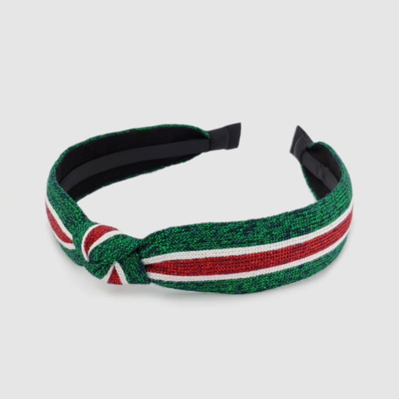 LALA Жемчужная вязаная повязка на голову зеленая