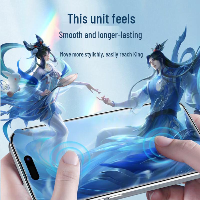 Синяя обезьяна Мистер. Закаленное стекло для экрана iPhone 16/15 HD с защитой от отпечатков пальцев