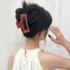 1/4Pcs Women Hair Claw Soft Silicone Anti-slip Teeth Back Head Hair Clip Geometric Shape Pain-Free Wear Hair Clamp