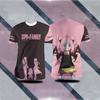 Anime T-Shirts Spy X Family 3D Print Boys Girls Fashion Streetwear Oversized O-Neck T Shirt Harajuku Kids Tees Tops Clothing