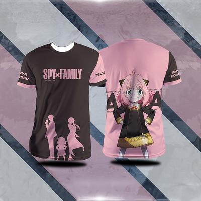 Футболки с аниме «Spy X Family», модная уличная одежда с 3D принтом для мальчиков и девочек, футболка большого размера с круглым вырезом, детские футболки в стиле Харадзюку, топы, одежда