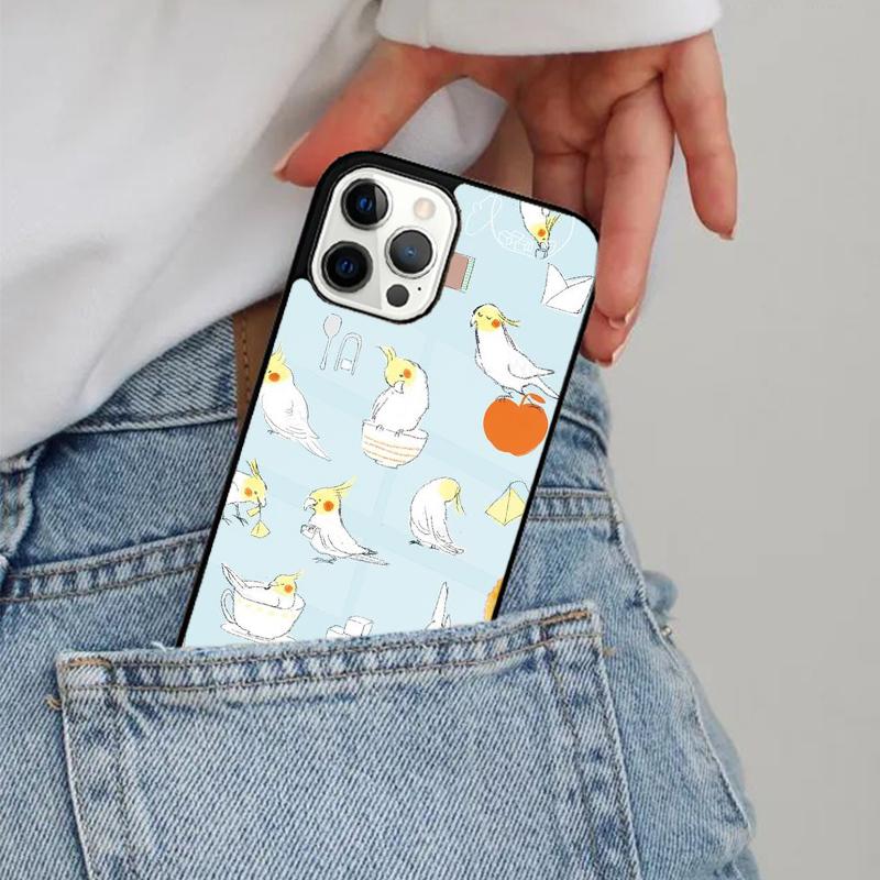 Chubby Cockatiel Parrot Bird Phone Case Magesafe Magnetic Wireless Cover For iPhone 17 Air 16 16e 11 12 13 14 15 Pro Max Plus