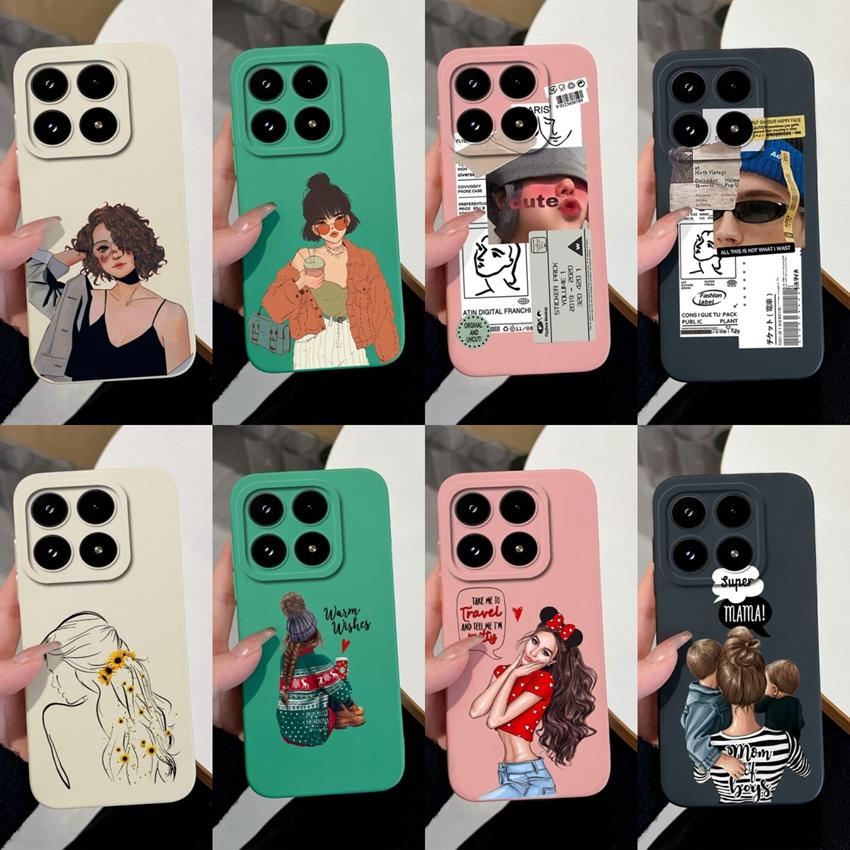 Модный силиконовый чехол для телефона для Xiaomi 17 14 14T 15 15T Pro Poco C71 C75 M7 M8 F7 F8 Премиальный противоскользящий прочный корпус для Xiaomi Capa