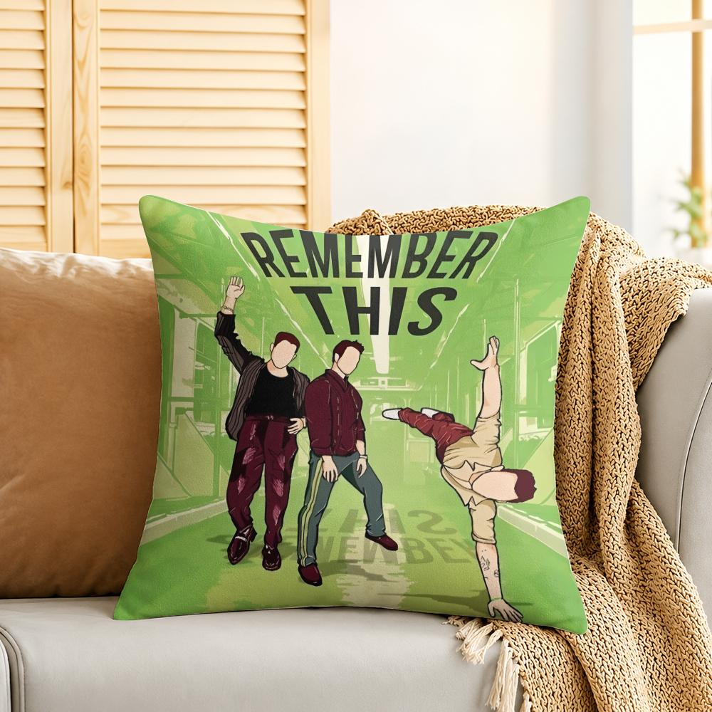Band JJONAS BBROTHERS Cushion Cover Silky Short Plush Invisible Zipper Dustproof Sofa Pillow Case For Home Decor