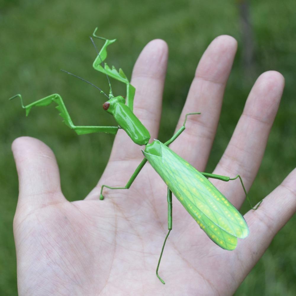 4 шт. Реалистичная Мини-Игрушка Животное-Насекомое Пчела Улитка Богомол Симуляция Украшения Фигурка Насекомого Садовый Акцент Настенное Украшение