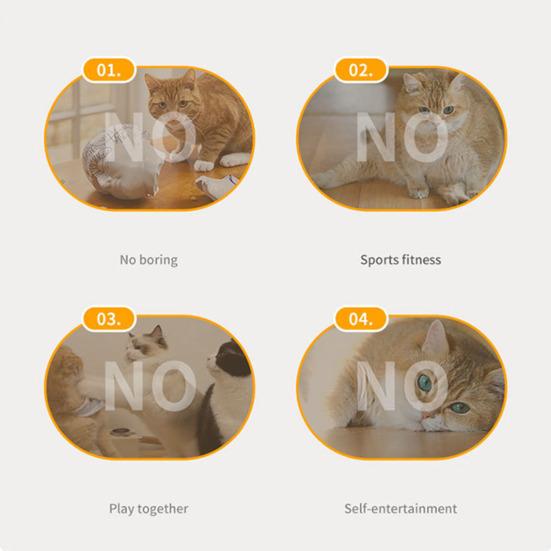 Интерактивная игрушка для кошек, перезаряжаемая, активируемая прикосновением, игрушка для котят «Прятки», 3 режима скорости, вращающийся плюшевый хвост для упражнений и развлечений домашних кошек