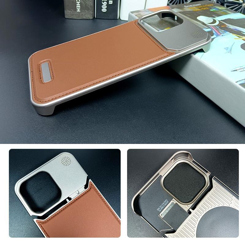 Magnetic Leather Phone Case IPhone 16 Pro Max Plus Protective Cover