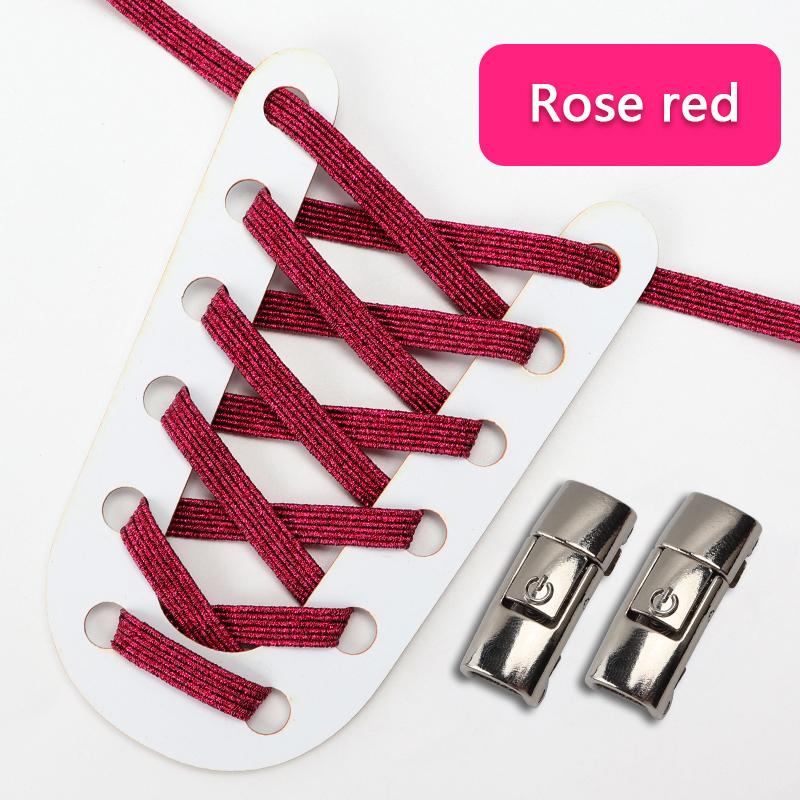 NO.8 Радужные шнурки для кроссовок, новая модернизация, магнитный металлический замок, шнурки без завязок для детей и взрослых, ленивый быстрый шнурок с резиновой лентой, шнурок для обуви