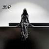 Elegant Gothic Bookshelf Decor 3D Printed Reaper Goddess Figurine, Ethereal Hooded Figure Sculpture, Dark Girl Sculpture Fantasy Statue Collectible