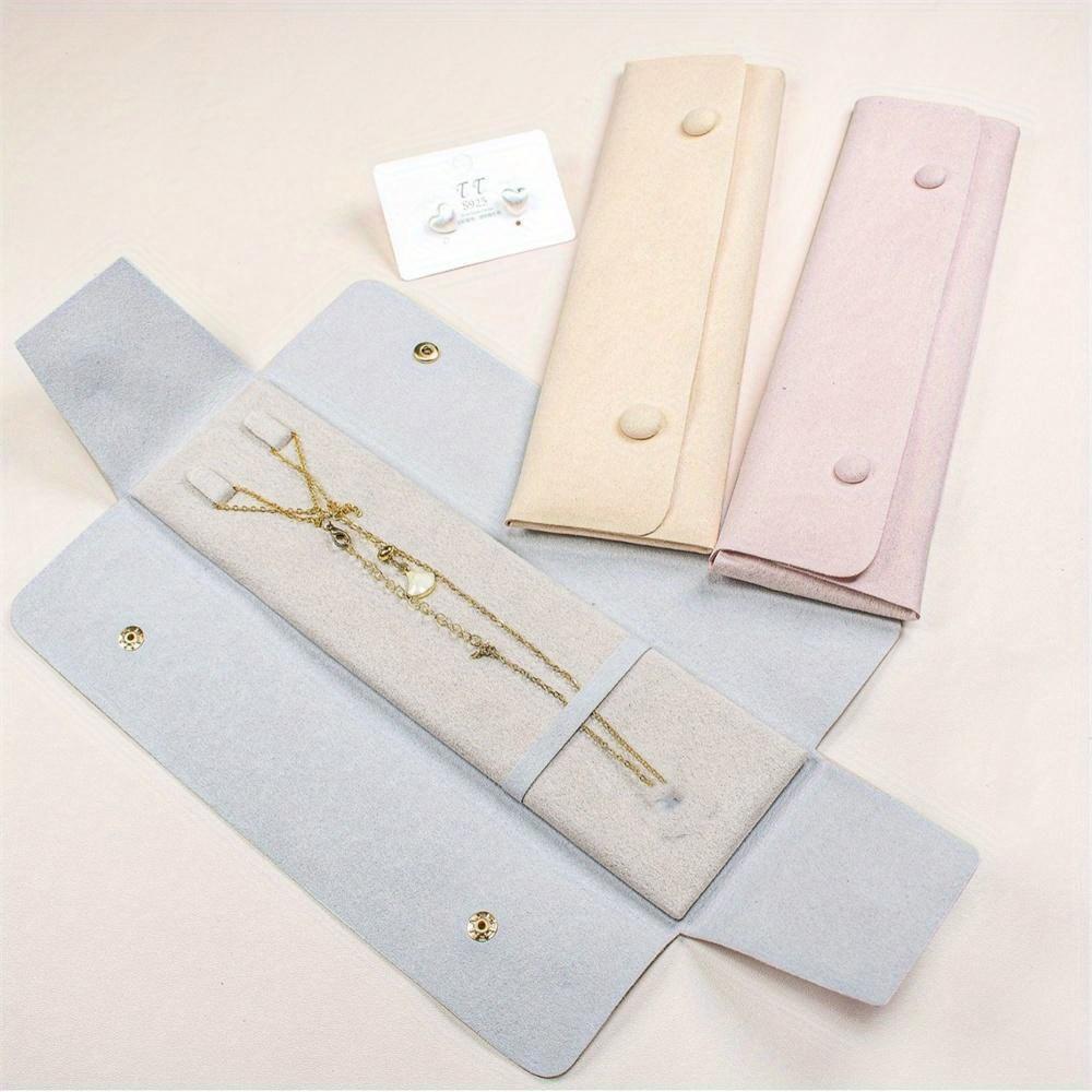 Microfiber Necklace Storage Bag Bracelet Bag Portable Jewelry Organizer Bag Women Versatile