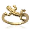 Позолоченное кольцо "Ящерица"