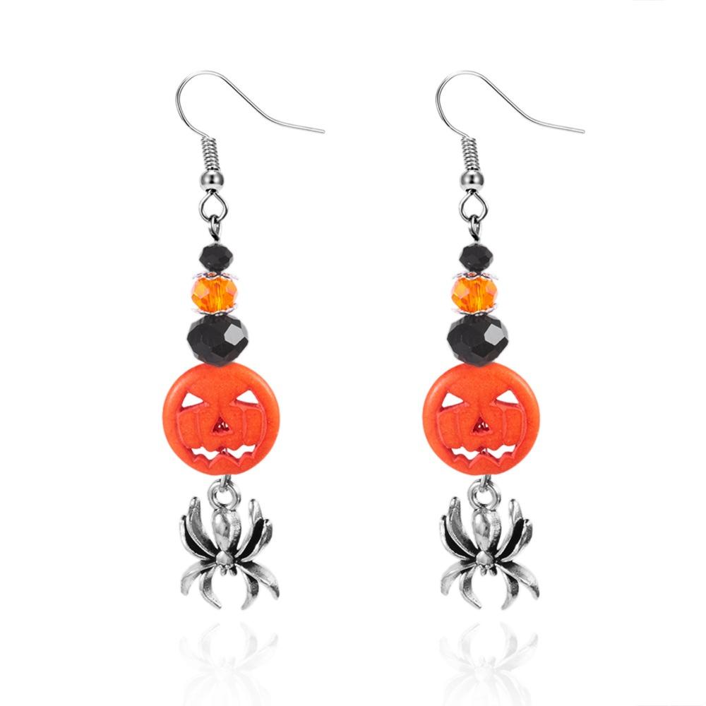 Spider Halloween Earrings Bat Pumpkin Dangle Earrings Retro Ghost Ear Studs Unisex