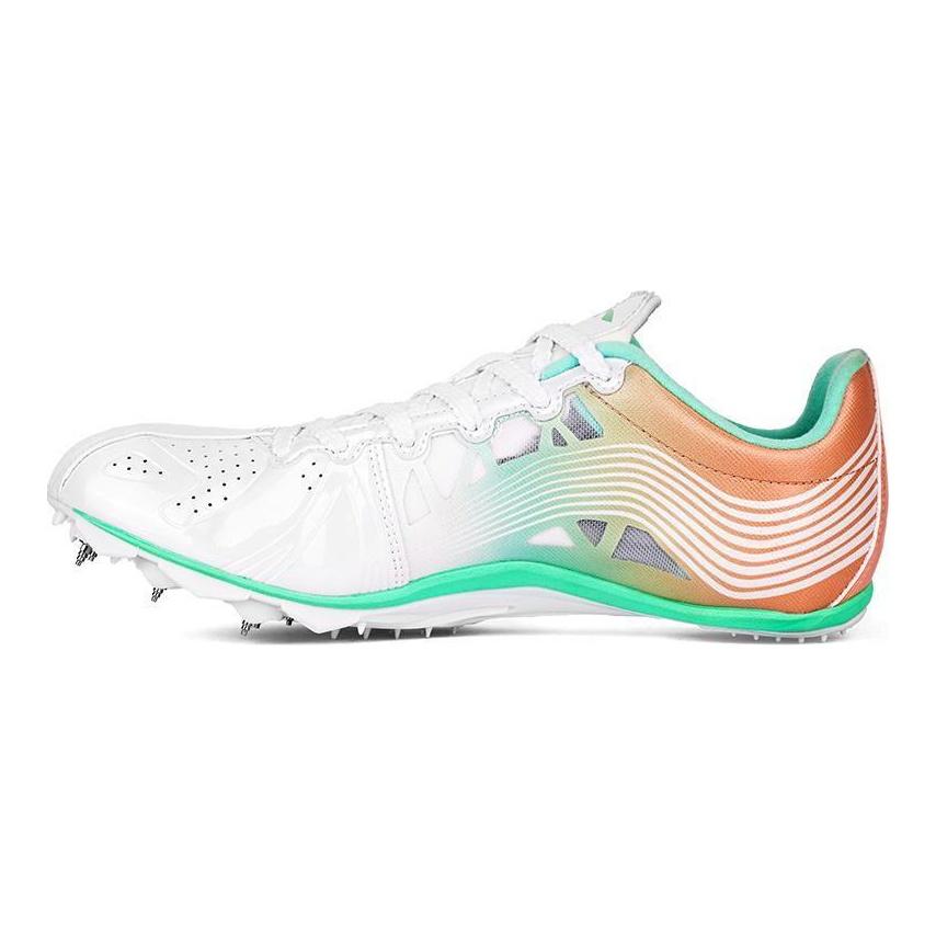 Li-Ning Удобные амортизирующие нескользящие прочные низкие кроссовки для бега унисекс оранжевые белые AJJS001-3