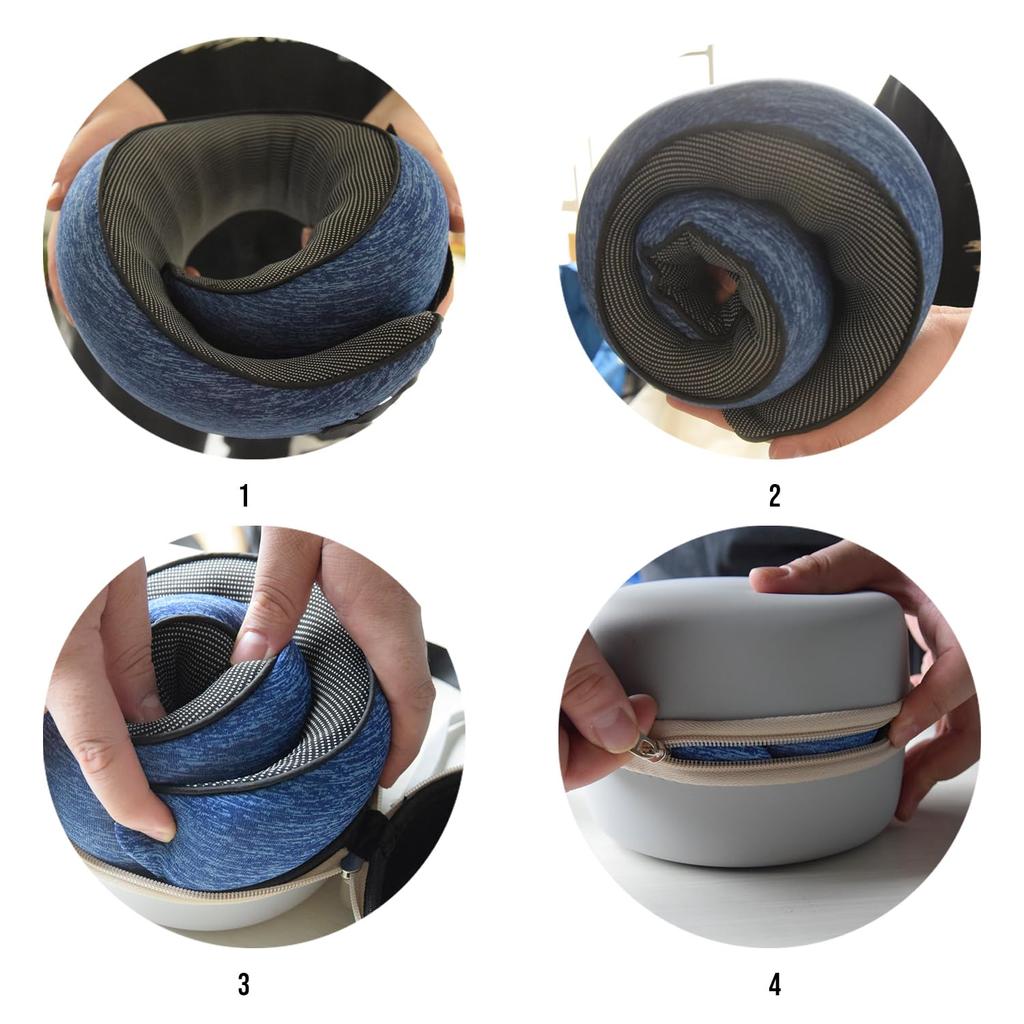 Подушка для шеи для путешествий, путешествий на дальние расстояния, память, портативная улучшенная упаковка, ящик для хранения, самолеты, автомобили, Shinkansen, подушка, U-образная подушка,