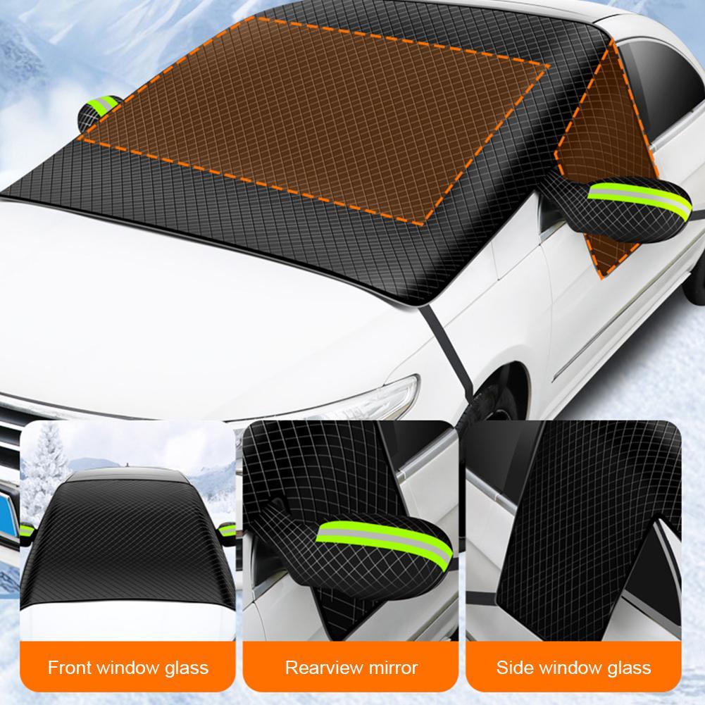 Magnetic Snow Shield Car Windshield Winter Protection Half Cover Car Coat Anti-freeze Anti-ice Automobile Accessories Curtain