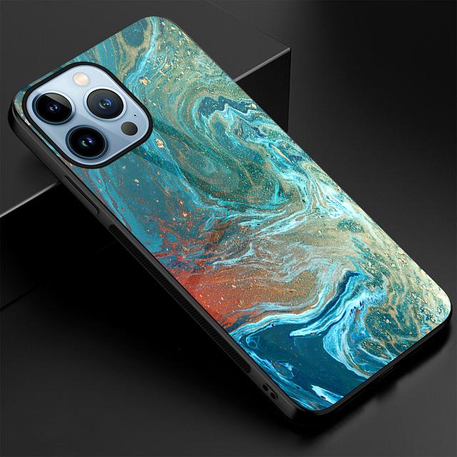 Модный чехол для телефона Art Marble для Iphone 14 13 11 12 Pro Max Mini Xs Xr X 7 8 6s Plus Se 2022, чехол из закаленного стекла, бампер Fundas
