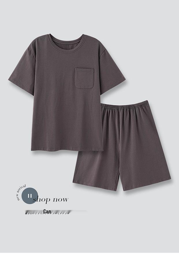 Men's Loose Plus Size Modal Summer Short Sleeve and Shorts Set