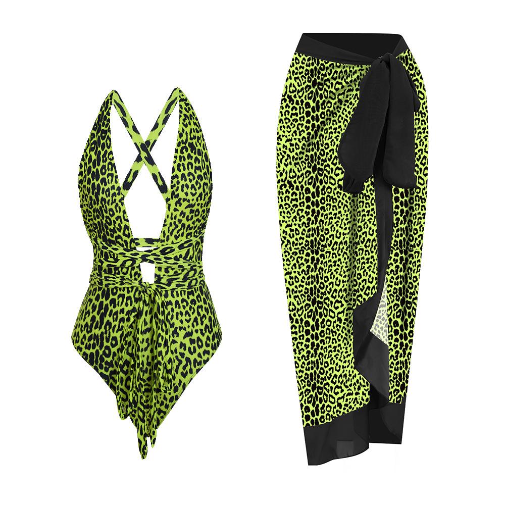 Европейский и американский купальник в стиле ретро, цельный купальник, женские шифоновые накидки