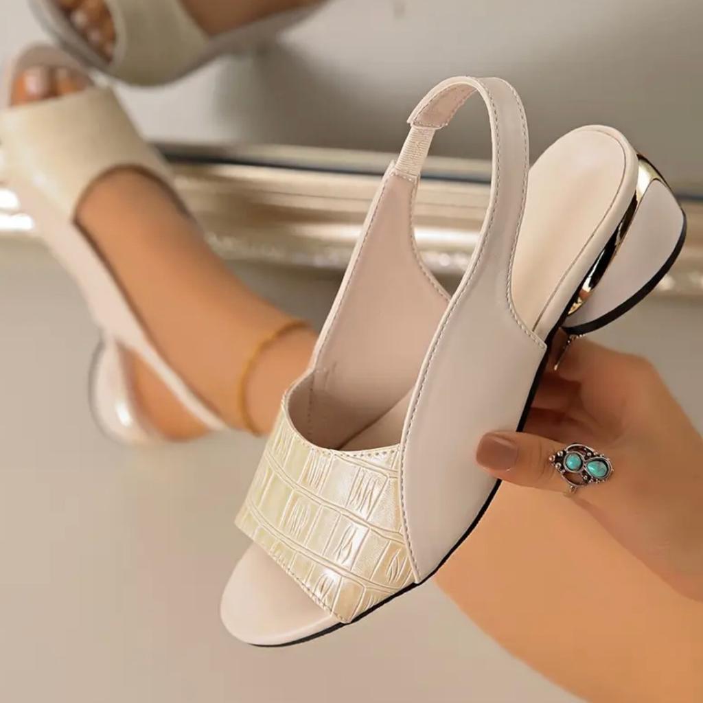 Модные летние женские босоножки на блочном каблуке, женская обувь, модная обувь с открытым носком, повседневная обувь, женские туфли на высоком каблуке большого размера, роскошные женские сандалии