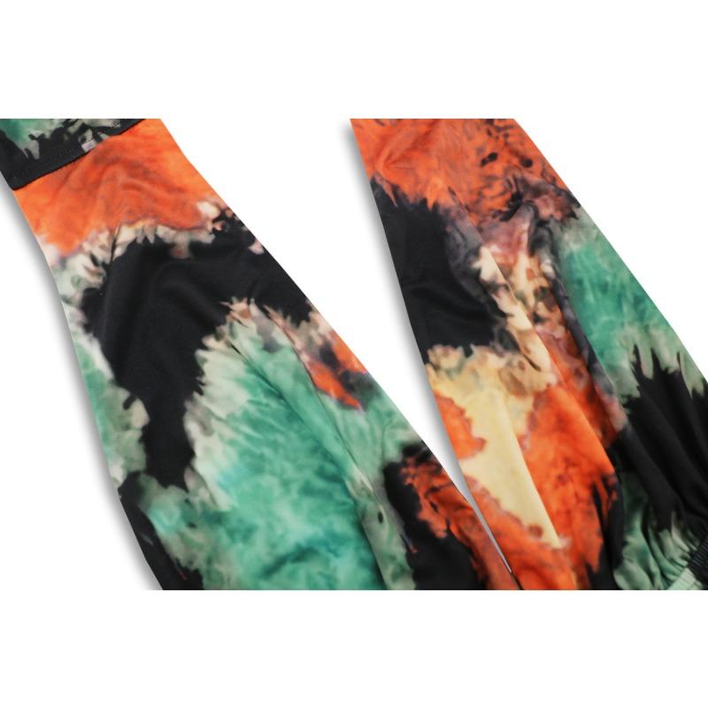 Летние повседневные платья без рукавов с принтом тай-дай и висячими бретельками на шее