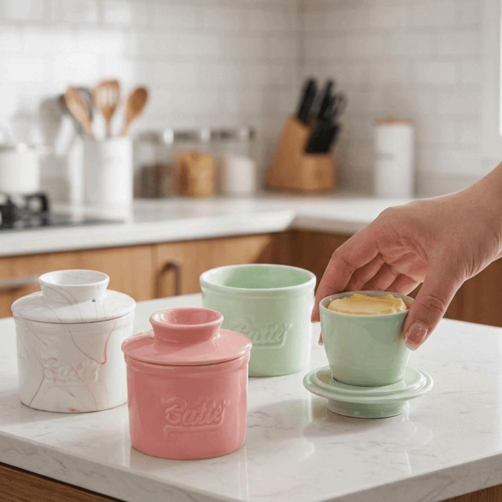 Keep Fresh Butter Bell Crock Sealed Ceramic Butter Crock Simple Butter Keeper  Bread