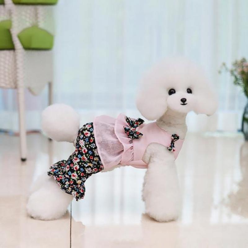 Pet Dog Clothes Spring and Summer Thin Breathable Four-legged Skirt Pet Clothing