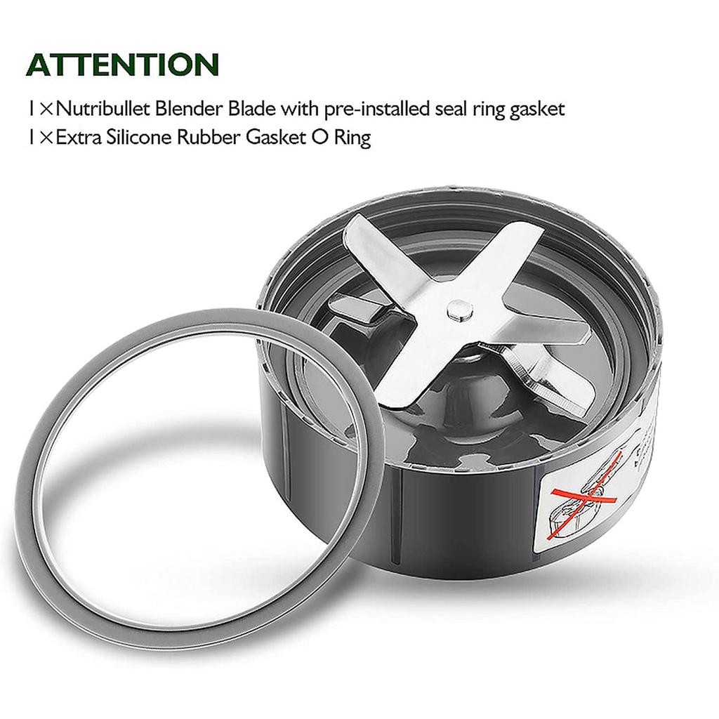 Blender Replacement Parts Cross Blade & Seal Ring Blade for Nutribullet 600W/900W Blender Extractor Blade Accessories