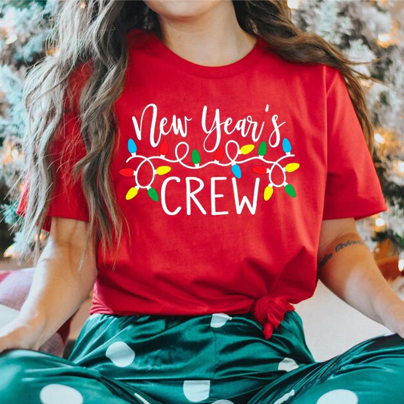 Футболки женские с принтом Hello 2025, модные, повседневные, с коротким рукавом и круглым вырезом, забавные, новогодние, женские топы, праздничные подарки на вечеринку, футболка