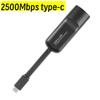 2500Mbps Ethernet Adapter 2.5G USB 3.0 Type C to RJ45 Network Card Wired Ethernet Gigabit Adapter 100/1000M Lan for MacBook iPad