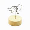 Decor Home Decoration Memo Card Round Wooden Holder Message Left Supporter Photo Frame Picture Clip