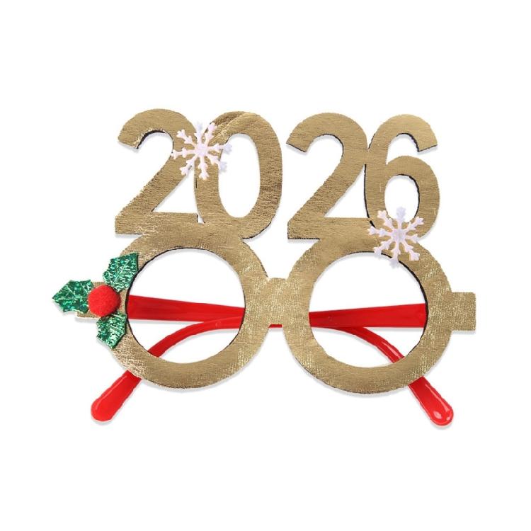 Рождественские Очки 2026 для Ролевых Игр Взрослые Дети Удобные Войлок Пластиковая Рама Дизайн Костюмные Очки